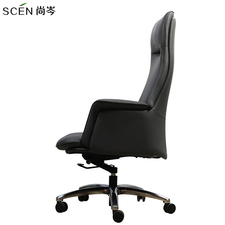 High Quality Comfortable Big PU Leather Swivel Manager Director Office Leather Chair Height Adjustable Arms Chair