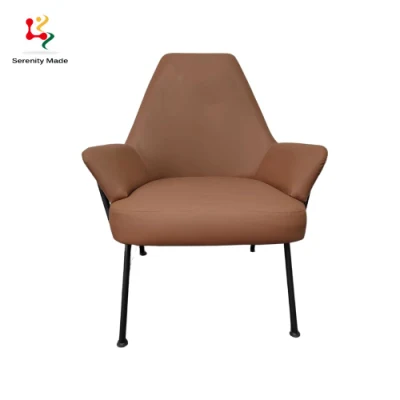 Möbel in handelsüblicher Qualität, Leder-PU-Polsterung, Rückenlehne, Metallrahmen, Sofa-Sessel